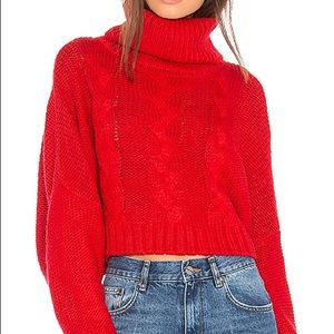 Red Cropped Sweater